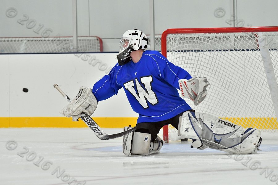 Wheaton College Men\'s Ice Hockey vs Middlesex Community College. - Photo By: KEITH NORDSTROM
